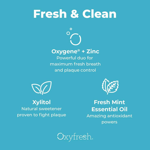 Premium Oxyfresh Pro Formula Fresh Mint Mouthwash – Patented Zinc Mouthwash for All Day Fresh Breath & Healthy Gums – Refreshing & Alcohol Free Mo...