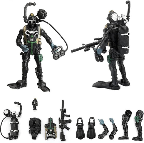 Liberty Imports 12 Pack: US Military Toy Soldiers Playset Army Men Action Figures with Realistic Weapons Gear Combat Accessories for Kids Pretend ...