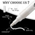 White Markers Pen, 8 Pack White Paint Pens, Fine Tip, Acrylic White Permanent Markers for Black Paper, Sketching, Drawing, Wood, Rock, Tyres, Plas...