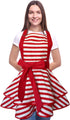 Violet Mist Cute Lovely Retro Aprons for Women Girls Ladies Sexy Vintage Aprons Christmas Apron Red Striped Vintage 50s Apron kawaii Cooking Kitch...
