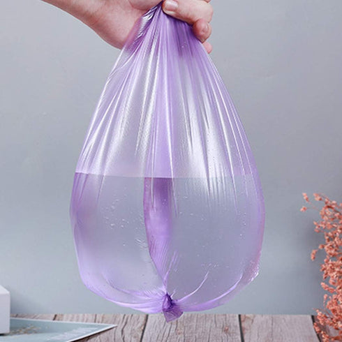 Kitchen Garbage Bags and Purple Trash Bag, 100 Counts 4 Gallon 45x60Cm Kitchen Small Trash Bags with Handles for Bathroom, Contractor Bags (100pcs...