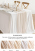 Ling's Moment 10Ft Nude Sheer Chiffon Like Table Runner Champagne Tulle Table Runner with Silver Sparkle for Elegant Wedding Rustic Boho Party Bri...