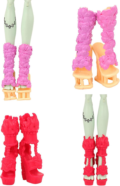 Barwa 10 Pairs Doll Shoes Accessories for Doll Fashion High Heels Sandals Boots Shoes Pack...
