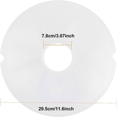 6 pieces 11.6inch Premium Round Dehydrator Sheets Reusable non-stick Food Dehydrator Machine Mesh Screen for fruit dryer...