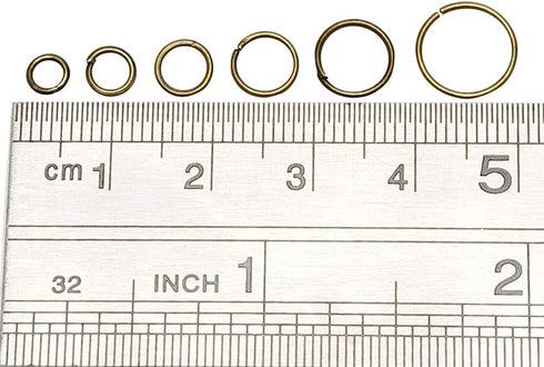 Chenkou Craft 1 Box 6 Sizes 2000pcs Open Jump Ring & Ring Jewelry Keychain Making Tool (Silver-Mix, Bronze)...