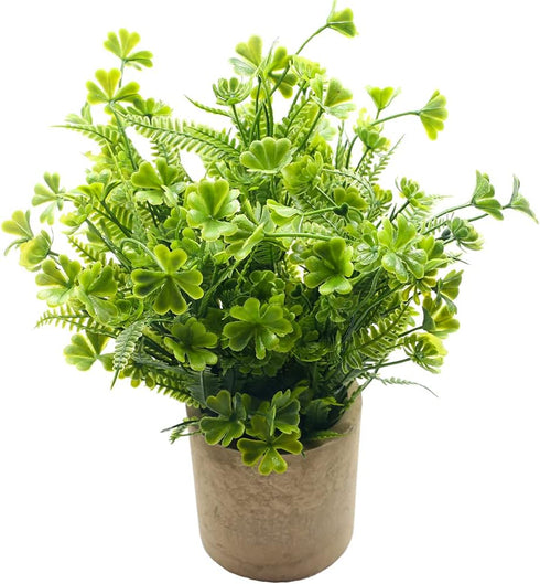 Fake Four Leaf Clover Plants for Bathroom Home Office Desk Decor, Small Artificial Faux Greenery for Farmhouse Decorations (1)...