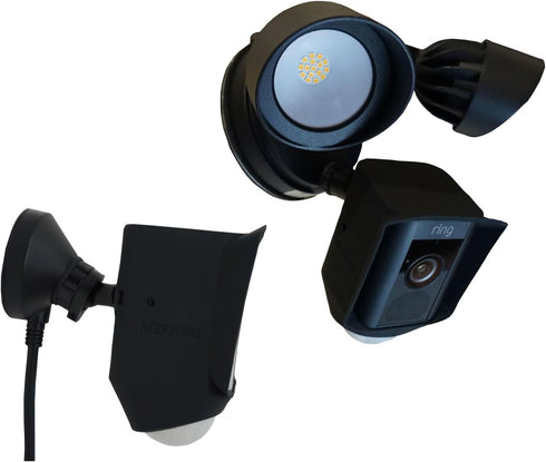 Silicone Skin Case Cover Compatible with Ring Floodlight Camera - Sun Glare, UV & Weather Protection Skins Cover - Black...