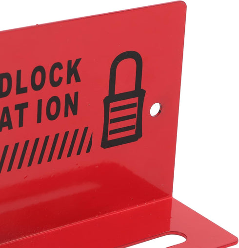 Lockout Tagout Station, Padlock Station 4.7in Length 0.4in Width Alloy Steel Holds up to 8 Lockout Locks, Lockout Tagout Locks Station for Machine...