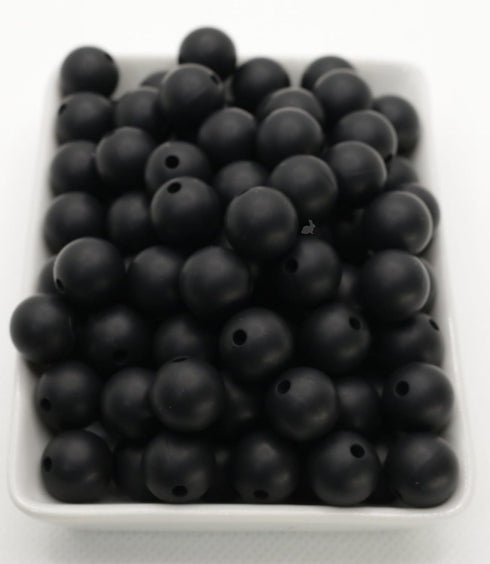 Black Silicone Beads for Keychain Making, Necklace, Bracelet Making Kit (19mm, Black) - Jewelry Making Kit - Silicone Beads...