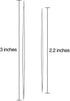 Shappy 6 Pieces Big Eye Beading Needles with Needle Bottle (2.2 inch, 3 inch)...