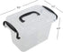 Idotry 6-Pack Mini Plastic Storage Latch Box, 1.5 L Clear Plastic Mini Latch Box...