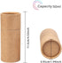 BENECREAT 12PCS 50ml BurlyWood Kraft Paperboard Tubes Round Kraft Paper Containers for Pencils Tea Caddy Coffee Cosmetic Crafts Gift Packaging...
