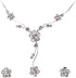 Faship Gorgeous Rhinestone Crystal Floral Necklace Earrings Set...