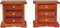 Wooden Dollhouse Night Stands | Set of 2 | Bedside Tables | Dolls House Furniture | 1/12 scale (medium)...