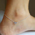Anklet for Women14k Plated Gold S925 Sterling Silver Adjustable Beach Style Foot Love Heart Gold Ankle Bracelet Heart Infinity Mother's Day Gradua...
