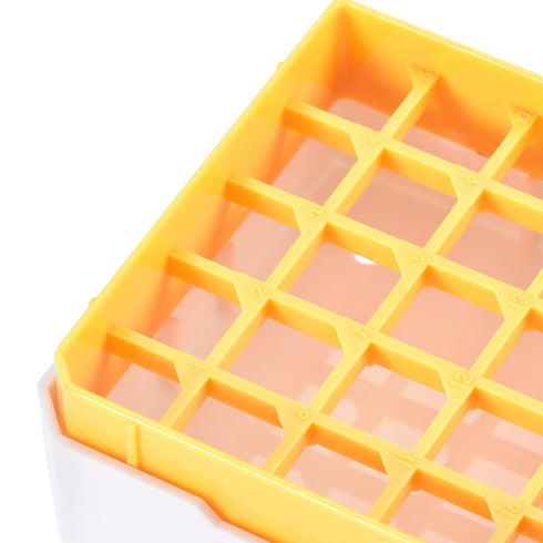 uxcell Centrifuge Tube Freezer Storage Box 25 Places Waterproof Polypropylene Cryogenic Holder Rack for 1.8/2ml Microcentrifuge Tubes Vials Sample...