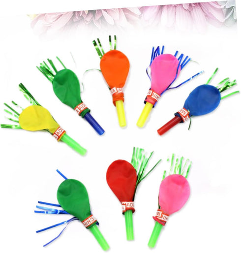 Toyvian Metallic Balloons 100 Pcs Kids Playset Kidcraft Playset Kids Blowouts Musical Blow Outs Party Whistles Noisemaker Balloon Metal Child Gene...