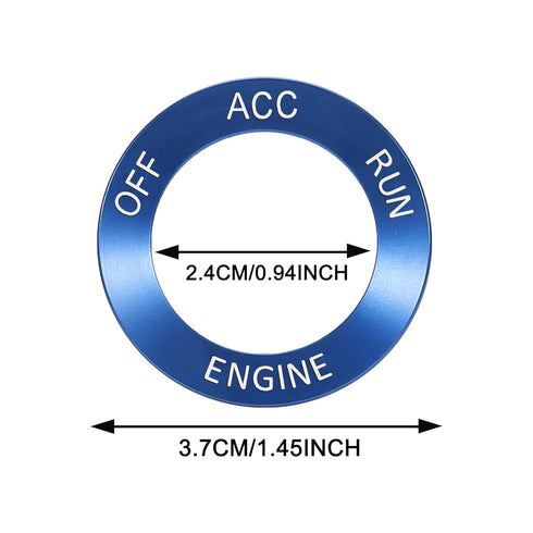 TOMALL Aluminum Alloy Engine Start Stop Push Button Ring Compatible with Dodge Challenger Charger 2015-2020 Car Power Ignition Switch Button Cover...