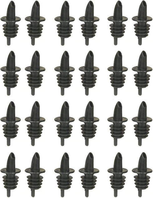 TableCraft H35BK Free Flow Pourers, Black, 24-Pack...