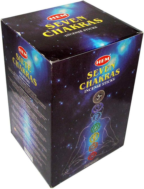 HEM 7 Chakra Incense Sticks (35 Sticks 12 Box) | Natural Fragrance For Aromatic Rooms | Air Purifier, Stress Relief & Cleansing and Meditations...