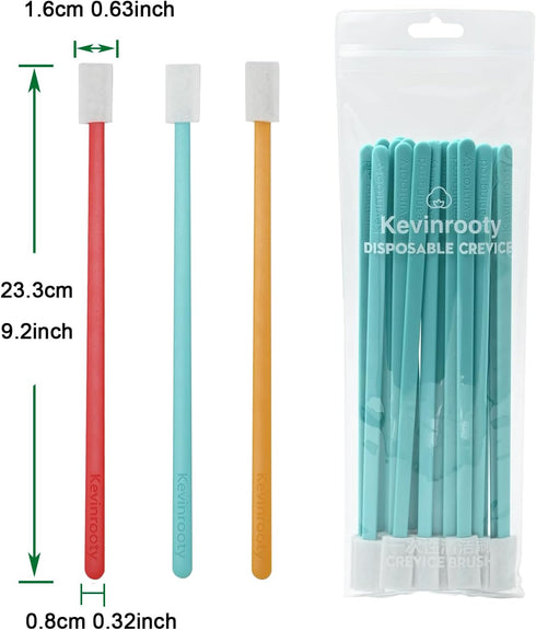20PCS Disposable Crevice Cleaning Brush tool kit, Disposable Toilet Brush, Disposable toilet seat cleaner tool (Blue)...