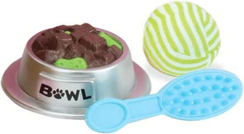 Sophia's Plush Puppy Dog and Accessories Set with Leash, Food Bowl, Brush, Toy Ball, Toy Bone, Bed, and Blanket for 18" Dolls, Multicolor...