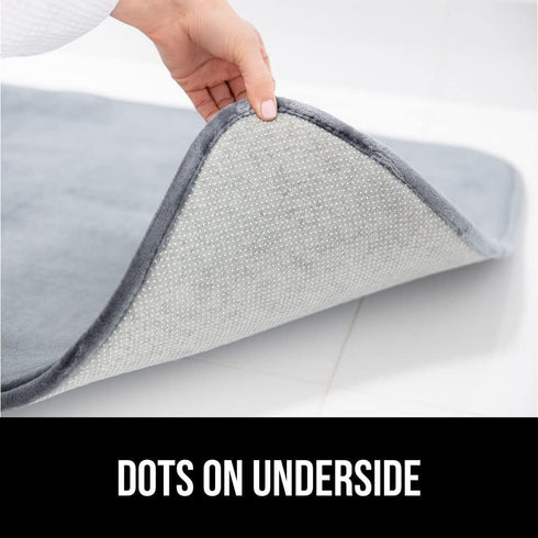 GORILLA GRIP Memory Foam Bath Rugs, Soft Absorbent Velvet Bathroom Mats, Durable Dots on Underside, Machine Washable Bathmat, Carpet Rug Room Deco...