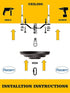 Vintage Steel Canopy Kit with Hardware for Chandelier or Swag Light Fixtures ,Heavy Duty,5 in Diameter,Includes Loop, Cross Bar and Mounting Screw...