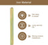 uxcell Door Knob Spindle, Spare Door Handle Spindle Bar, 120mm Long Door Spindle Replacement Door Handle Parts, Gold...