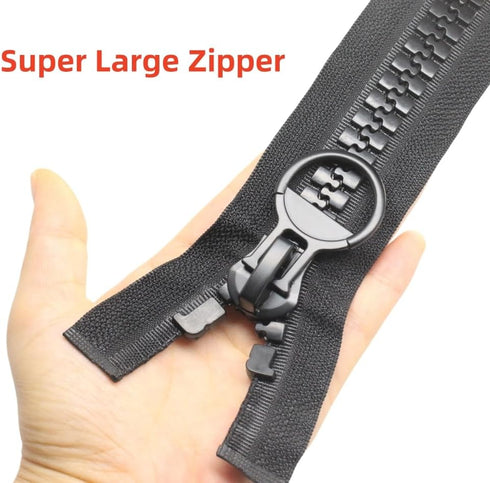 YaHoGa 200cm #20 Super Large Separating Giant Plastic Zippers for Sewing Tents Coats Overcoats Boat Cover Canvas Heavy Duty Huge Resin Vislon Zipp...