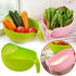 Whopper Rice Washer Strainer Colanders with Handle for Cleaning Vegetable, Fruit, Pasta - 9.5 inch (Green)...