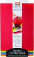 Joie Color Coded Flexible Cutting Mats, Non-Slip Base, Minimal Kitchen Accessory, Easy Food Disposal...