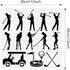 BENECREAT Golf Swing Border Painting Stencils, 12x12inch Sport Theme Cart Plastic Decoration Template for DIY, Engraving, Scrapbooking...