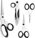 Tailor Sewing Scissors Bundle, 8.2" Sharp Fabric Scissors Heavy Duty with Comfort Grip, 5.1" Detail Embroidery Scissors, 4”Embroidery Scissors, 5....