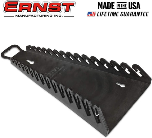 Ernst Manufacturing 5189 15-Wrench Reverse Gripper Portable Wrench Organization - Durable Flexible Grip, Fits 1/4" to 1 1/8" & 6-20 mm, Black...