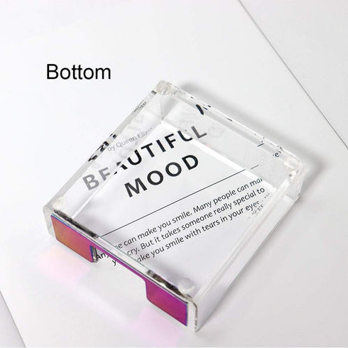 Acrylic Sticky Note Pad Holder Memo Holder for Desk 100Pcs 1.1" 28 mm Colorful Paper Clips in Magnetic Dispenser Desk Organizer Stationery Set Sch...