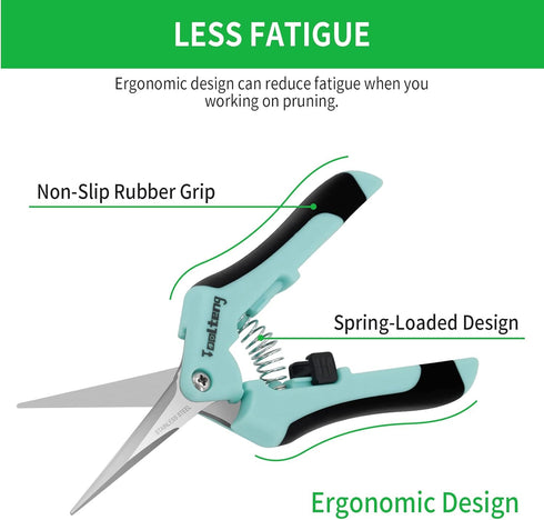 1 Pack Pruning Shears, Garden Trimming Scissors, Gardening Hand Pruning Snips, Titanium Coated Precision Bonsai Pruning Shears, Convenient and Eff...