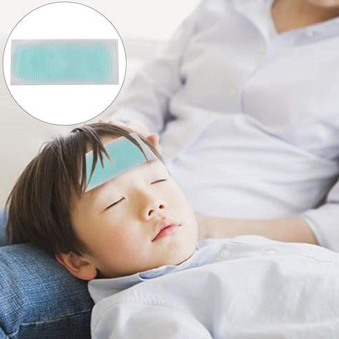 40 Sheets Fever Cooling Gel Patches, Cooling Forehead Strips Cooling Gel Sheet for Dog Foot Baby Kids Children Adult Relieve Headache, Toothache P...
