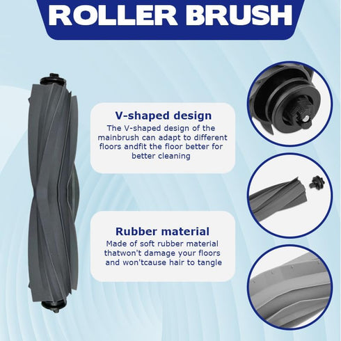 ?11pcs?Silicone Main brush + side brush + filter/dust bag/mop cloth are compatible with the Dreame S30 X30 /X30 Ultra/X30 Pro robot vacuum cleaner...