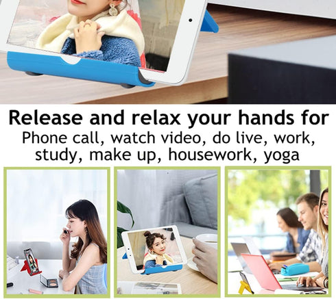 Adjustable Foldable Cell Phone Stand for Desk, Compatible with Most Smartphones and Tablets, Anti-Slip Rubber Base for Stability......