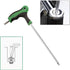 T-Handle Hex Keys Ball End Long Arm Metric Hexagon Allen Wrench Repair Kit Hand Tool for Home Automotive 45 Steel Green 6mm...