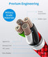 USB C Cable 3ft, 3-Pack, 3A Fast Charging, USB A to Type C Charger Cable Braided for iPhone 15 Pro Max/Plus, for Samsung Galaxy S24 S23 S22 S21 S2...