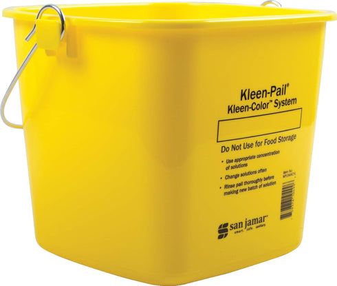 San Jamar Kleen-Pail® Plastic Cleaning Bucket 6 Quarts Yellow...