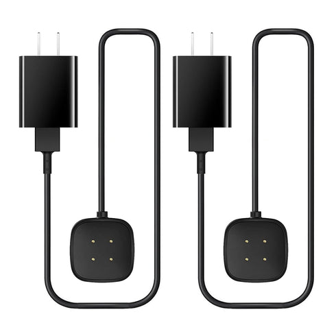 2 Pack Fast Wall Charger for Fitbit Sense & Versa 3 Versa 4 Replacement USB Charging Cable Cord for Fitbit Sense 2/Fitbit Sense/Fitbit Versa 4/Ver...