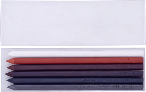 CRETACOLOR Graphite Lead Set, 6-Colors, multicolor, 5.000...