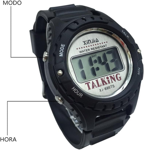 Spanish Talking Watch for The Blind and Elderly Digital Sport Wrist Watch...