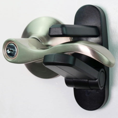 Door Lever Lock (3 Pack) Prevents Toddlers from Opening Doors. 3.25" L * 1.5" W * 4.5" H Easy One Hand Operation for Adults. Durable ABS with 3M A...
