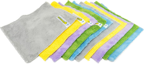 Scrub Daddy 10-Piece Microfiber Towel Set - Gentle Microfiber Cleaning Cloths - Replace Wash Cloths & Cleaning Rags with Lint Free Cloth - Streak-...