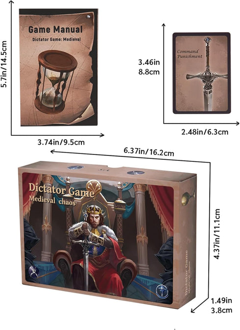 A&B GAMES Portable Medieval Strategy Card Game: Team vs. Team Fun for 5-10 Adult Players – Perfect for Showcasing Your Skills at Parties...