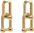 U Shape Pin Chunky Earring Gold Plated Link Chain Chunky Circle Hoop Earrings Chunky U Shaped Pinball Linked Drop Earrings Paperclip Link Dangle E...